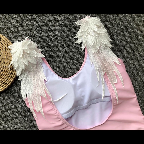LYB PINK ONE PIECE ANGEL WING SWIMSUIT - Picture 3 of 4